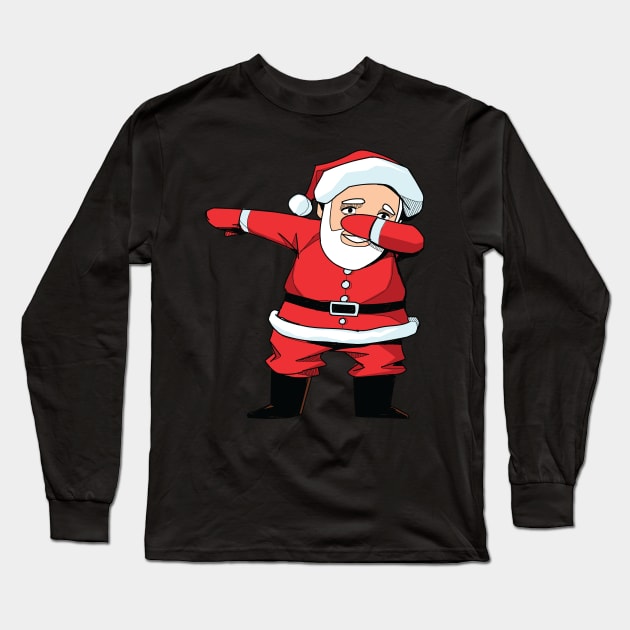 Dabbing Santa Claus - Funny Christmas Dab X-mas Gifts graphic Long Sleeve T-Shirt by theodoros20